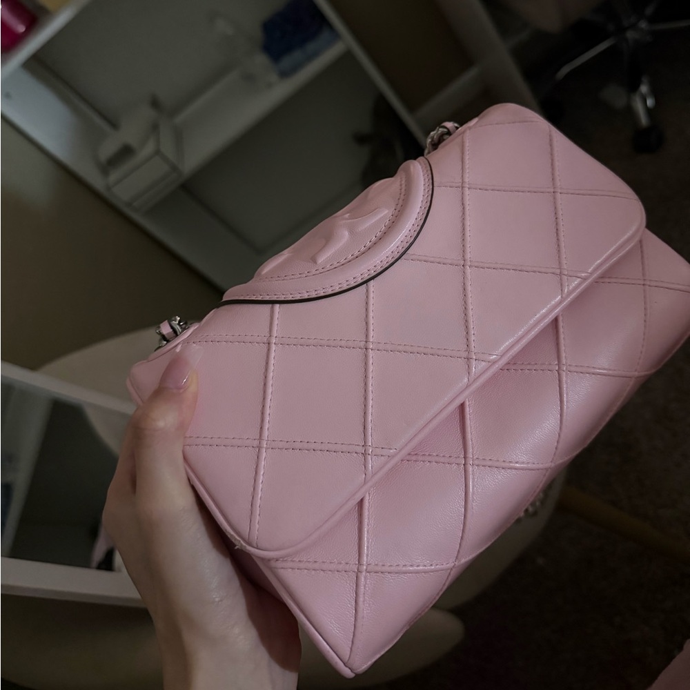 Tory Burch Pink Plie Fleming Shoulder Bag - Picture 8 of 12